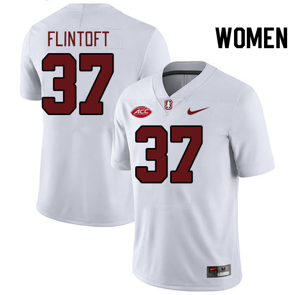 Women #37 Aidan Flintoft Stanford Cardinal 2024 ACC Conference College Football Jerseys Stitched-Whi